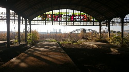 View of built structure with trees in background