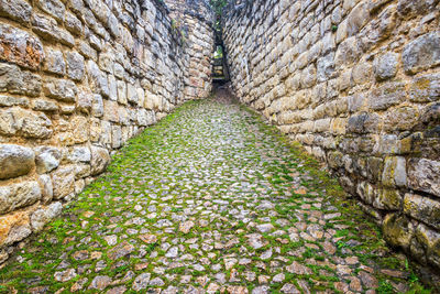 Stone wall of historic building