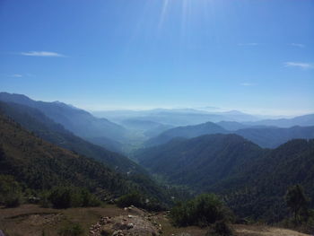 Scenic view of mountain range