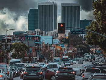 Traffic on city street