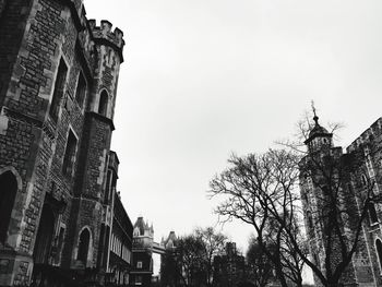 Low angle view of historical building against sky