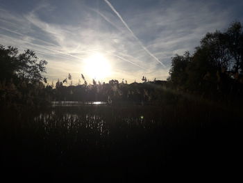 Scenic view of landscape against sky during sunset