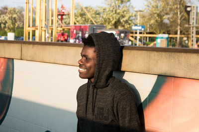 Young man in sunlight