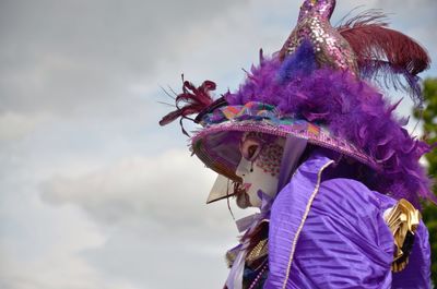 Low angle view of woman