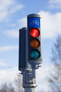 Red traffic light for cyclists