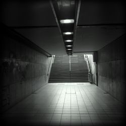 Empty corridor in subway