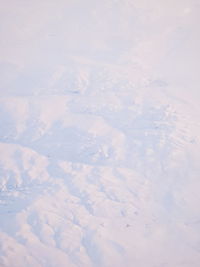 High angle view of snow against sky