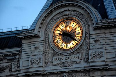 Low angle view of clock tower