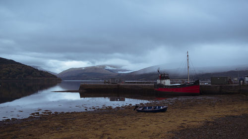 A stranded boat