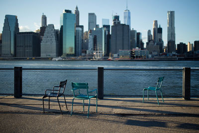 View of skyscrapers in city