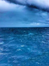 Scenic view of blue sea against sky