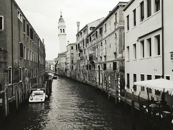 View of canal along buildings