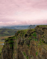 Scenic view of landscape against sky during sunset