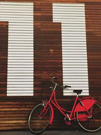 Bicycle against wall