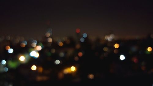 Defocused lights at night