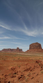 Rock formations on landscape against sky