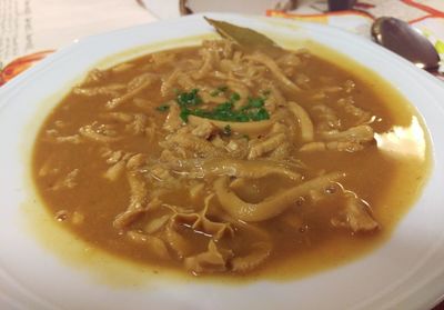 Close-up of soup in bowl