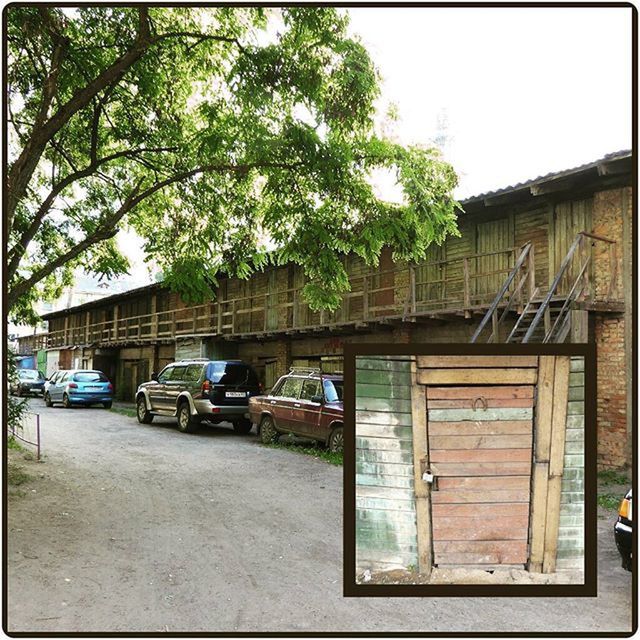 transfer print, architecture, built structure, building exterior, auto post production filter, tree, house, clear sky, transportation, day, residential structure, residential building, outdoors, city, sky, building, no people, sunlight, street, window