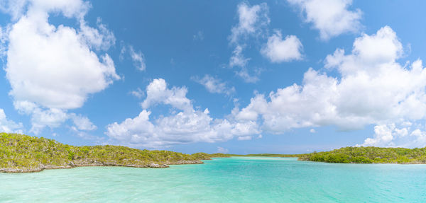 Panoramic view of sea against sky