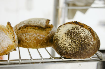 Close-up of bread on table