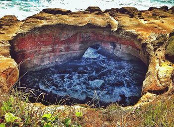 Scenic view of rock formations