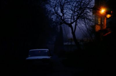 View of road at night