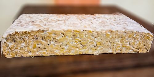 High angle view of bread on table