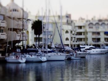 Boats in harbor