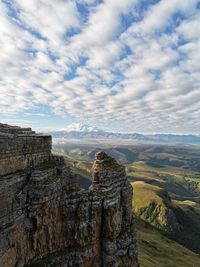 Bermamyt plateau, height 2600 above sea level, elbrus can be seen in the distance 30 km