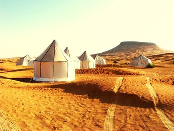 View of landscape against clear sky