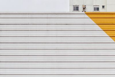 Low angle view of staircase against building