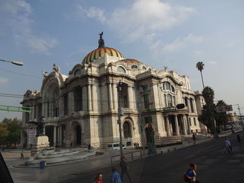 Group of people in front of building