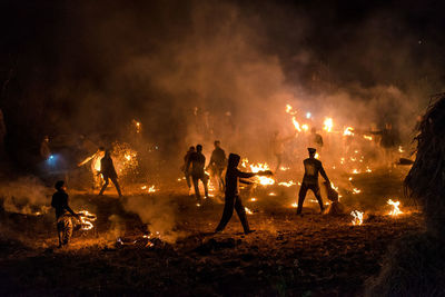 Group of people at night