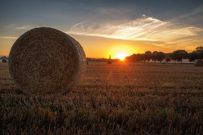 Sunrise on field near horst / hannover