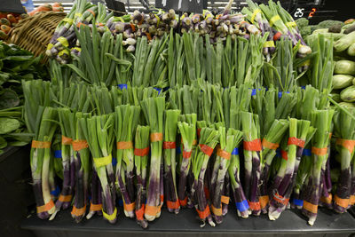 Vegetables for sale at market stall