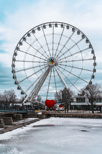 Low angle view of ferris wheel against sky