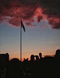 Silhouette of trees against sky at sunset