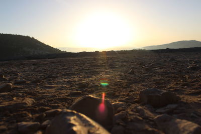 Sunset over mountain