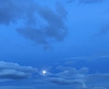 Low angle view of moon in sky