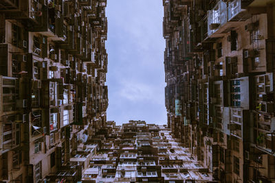 Low angle view of buildings in city