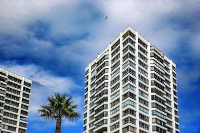 Low angle view of modern building against sky