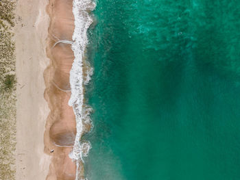 High angle view of beach