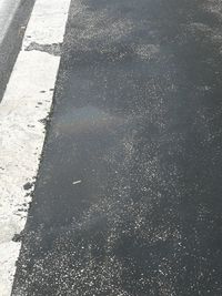 High angle view of wet street