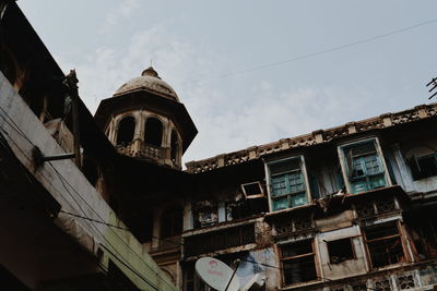 Low angle view of built structure against sky