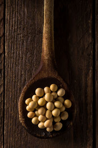 Directly above shot of eggs in container