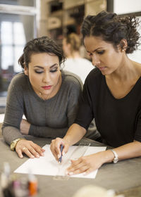 Businesswomen working in creative office