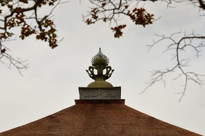 High section of temple clear sky