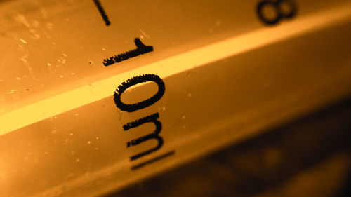 Close-up of text on wall