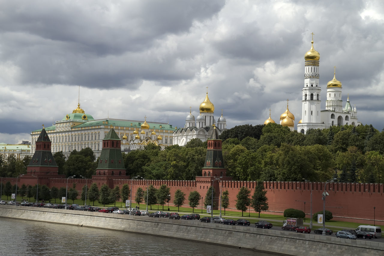 Moscow; kremlin; river; russia; architecture; towers; cathedrals; russian; famous; city; capital; landmarks; traditional; urban; travel
