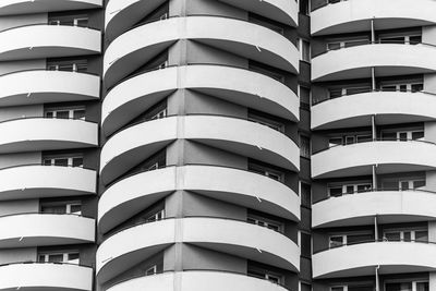 Balconies. concrete balustrades for balconies in a residential building	